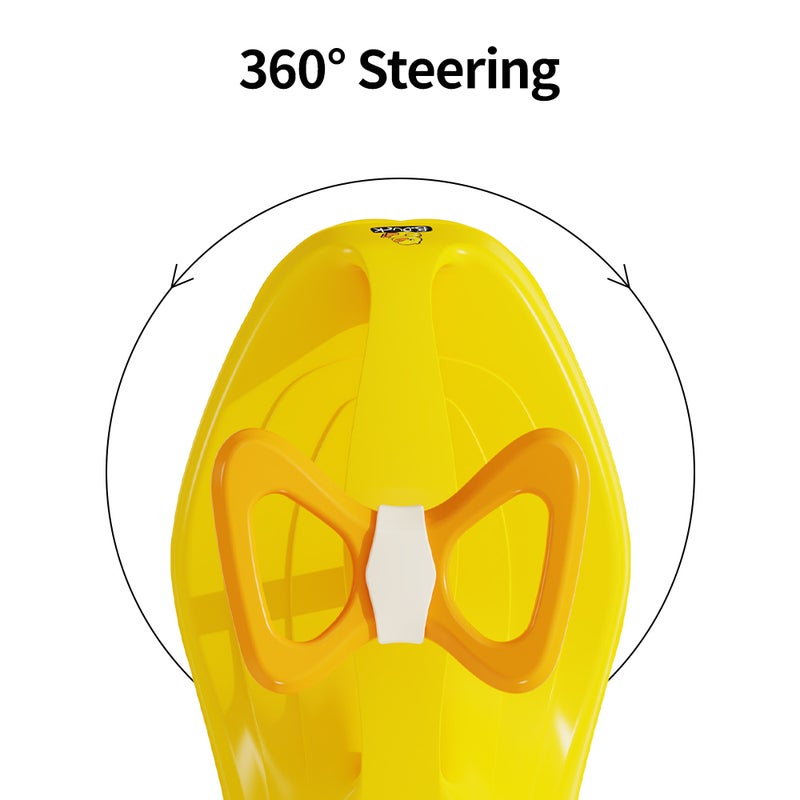 B.Duck - Ride-On Twist Car for Kids, 360° Steering, Indoor & Outdoor, Yellow, 3-8 Y - Image 4